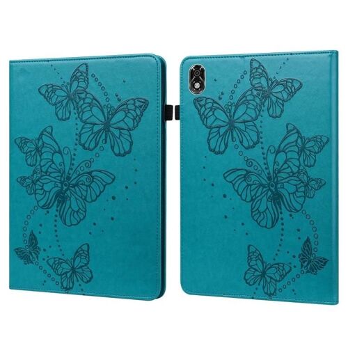 Étui Pour Tablette Lenovo Legion Y700 - Cuir Bleu Avec Motif Papillon En Relief Bleu