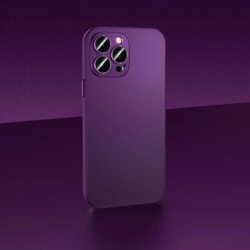 Coque de téléphone en métal givré pour iPhone 13 - Purple Skin Feel par SUNSKY Purple