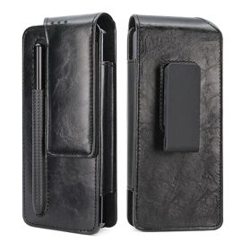 SUNSKY Business Back Clip Sac de téléphone en cuir,sans stylo pour Samsung Galaxy Z Fold5 / Fold4 / Fold3 Noir