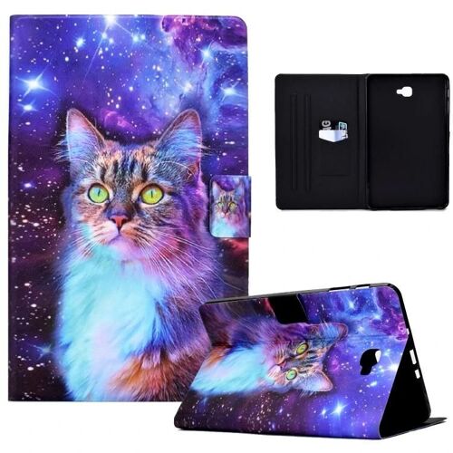 Coque Samsung Galaxy Tab A 10.1 2016 - Cuir Tpu Pressé Électrique - Sunsky Star Cat