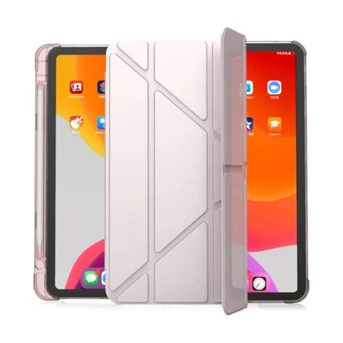 Coque Ipad Pro 11 - Multi-Pliage En Cuir Pu,Antichoc,Rose Cerise Rose Cerise