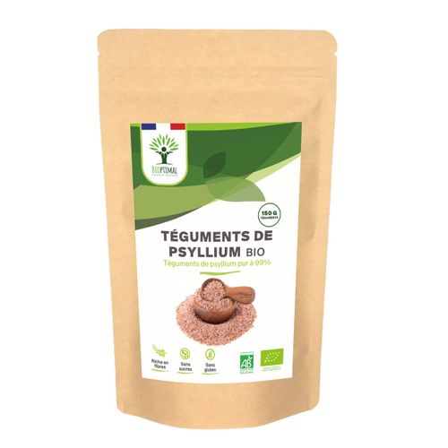Téguments De Psyllium - Husk Raw - Digestion Transit Cholestérol - Origine Inde - Fabriqué En France - Certifié Ecocert - Vegan - 150g 