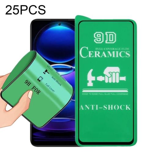 Film Céramique Plein Écran 9d - 25pcs Colle Complète Pour Xiaomi Redmi Note 12 & Poco X5