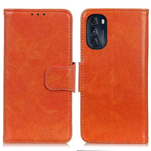 Coque De Téléphone En Cuir Moto G 5g 2022 - Texture Nappa,Couleur Orange Orange