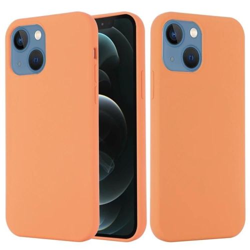Coque En Silicone Antichoc Pour Iphone 14 - Compatible Magsafe,Or Orange Or Orange