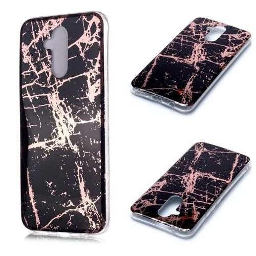 Coque Tpu Motif Marbre - Housse De Protection Souple Pour Huawei Mate 20 Lite,Or Noir Or