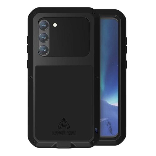 Coque Samsung Galaxy S23+ 5G - LOVE MEI Métal Antichoc Étanche Noir Noir