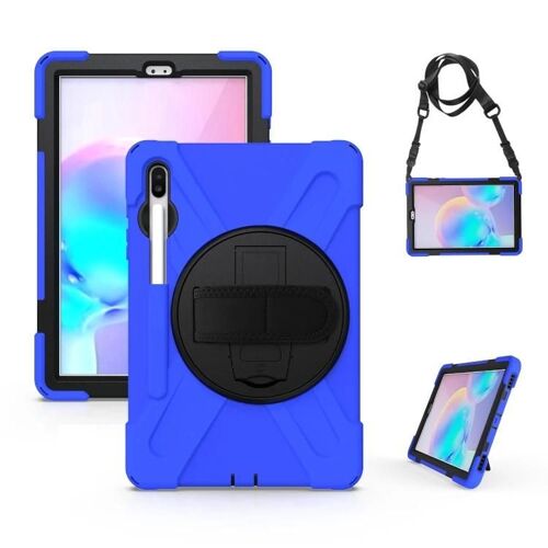 Coque Samsung Galaxy Tab S6 - Silicone Antichoc Et Pc Avec Support,Sangle,Fente Pour Stylet