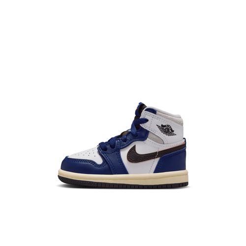 Chaussure Jordan 1 Retro High Og Pour Bébé Et Tout Blanc/neutral Grey/deep Royal Blue/noir Fd1413s100