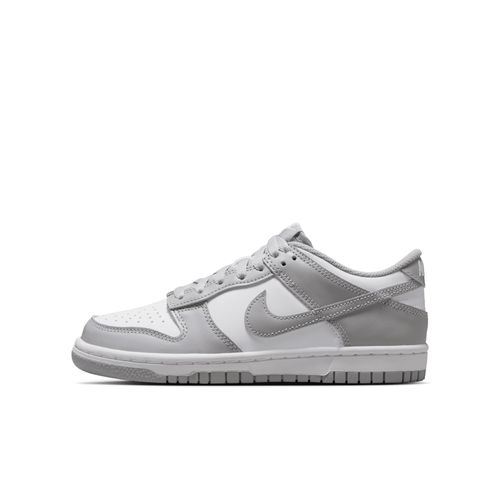 Chaussure Nike Dunk Low Pour Ado Blanc/blanc/light Smoke Grey Fb9109123