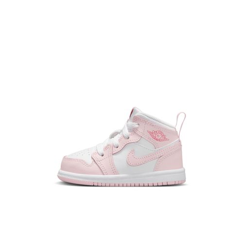 Chaussures Jordan 1 Mid Pour Bébé Et Petit Enfant Pink Foam/fire Red/blanc Dq8425s608