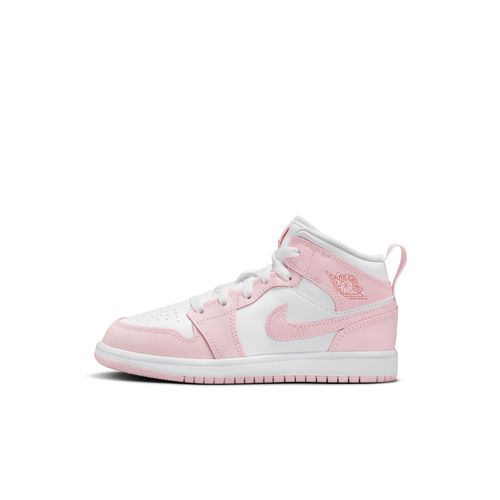 Chaussures Jordan 1 Mid Pour Jeune Enfant Pink Foam/fire Red/blanc Dq8424s608
