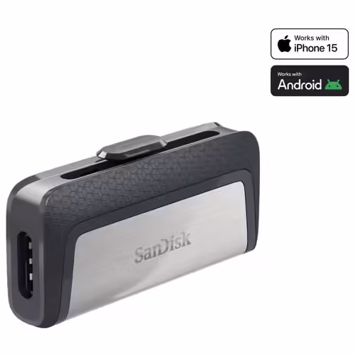 Clé USB 3.1 Type C SanDisk Ultra Dual 256Go Argent - Double connecteur USB Type-C et Type-A