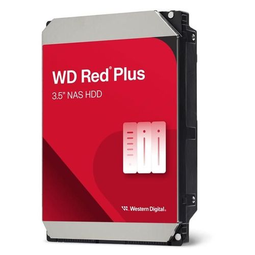 WD Red Plus WD100EFGX - Disque dur - 10 To - interne - 3.5" - SATA 6Gb/s - 7200 tours/min - mémoire tampon : 512 Mo