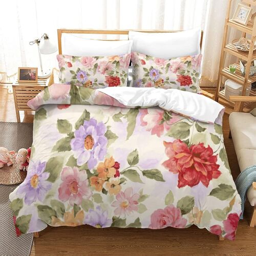 Parure De Lit Housse De Couette Watercolor Floral Taie Literie Et Linge De Parure De Lit Housse De Couette Adulte Ado D Sets De Housses De Couettesking£¿Xcm£©