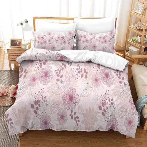 Housse De Couette Motif Imprim¿¿ Floral Pattern D,Housse Couette Douce Avec Fermeture ¿¿Clair, Microfibre Hypoallerg¿¿Nique Adultes Et Enfants Parure De Litsingle£¿Xcm£©