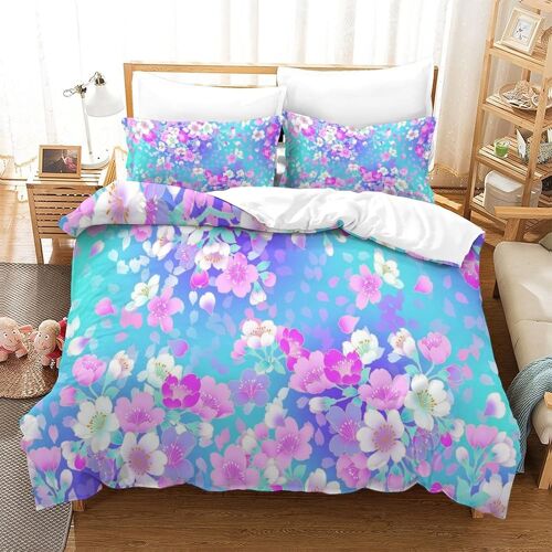 Housse De Couette Motif Imprimé Floral Pattern D,Housse Couette Douce Avec Fermeture Éclair, Microfibre Hypoallerg¿¿Nique Adultes Et Enfants Parure De Litdouble£¿Xcm£©