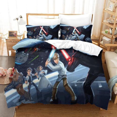 Star Wars Microfibre Douce Facile D'entretien Housse De Couette De Parure De Convient ¿¿ Toutes Les Personnes Pi¿¿Ces Quilt Cover Fermeture ¿¿ Glissi¿¿Re King£¿Xcm£©