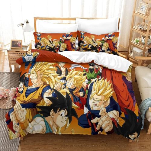 Housse De Couette Dragon Ball Imprim¿¿ Housse De Couette Doux Hypoallerg¿¿Nique Parure De Lit Microfibre Avec Fermeture ¿¿Clair Housse Couette Pour Adultes Et Enfantssingle£¿Xcm£©