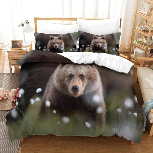 Parure De Lit X Adultes Et Enfants Ours Imprim¿¿ Housses De Couettes Doux Hypoallerg¿¿Nique Microfibre Parure Housse Couette X Avec ¿¿Clair Et Taies D¡®Oreiller