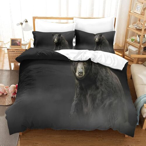 Parure Housse Couette X Parure De Lit X D Ours Motif Imprim¿¿ Doux Et Durable Microfibre Avec Taies D'oreiller Et Fermeture ¿¿Clair Pour Enfants Et Adultes
