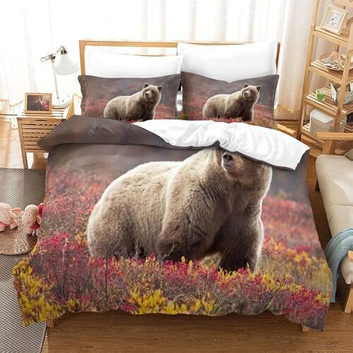 Housse De Couette X D Ours Motif Parure De Lit X Avec Fermeture ¿¿Clair Doux Hypoallerg¿¿Nique Microfibre Housses De Couettes Avec Taies Pour Adultes Et Enfants