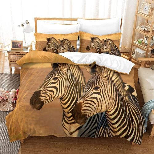 Housse De Couette Zebra Imprim¿¿ Housse De Couette Doux Hypoallerg¿¿Nique Parure De Lit Microfibre Avec Fermeture ¿¿Clair Housse Couette Pour Adultes Et Enfantsking£¿Xcm£©