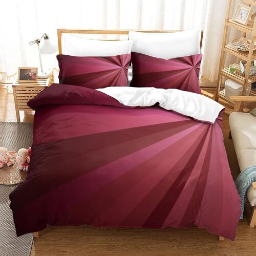 Parure De Lit D Avec Housse De Couette Et Taies D'oreiller Colorful Stripes Motif Imprim¿¿ - Pour Enfants Et Adultes - En Microfibre - Avec Fermeture ¿¿Clair - Doux Et Durablesingle£¿