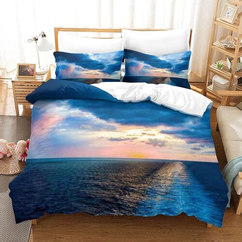 Housse De Couette Sunset Imprim¿¿ Housse De Couette Doux Hypoallerg¿¿Nique Parure De Lit Microfibre Avec Fermeture ¿¿Clair Housse Couette Pour Adultes Et Enfantsking£¿Xcm£©