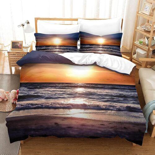 Parure De Lit Pour Avec D Sunset Motif Impression Housse De Couette Doux Et Durable Avec Fermeture ¿¿Clair Parure De Lit Pour Adultes Et Enfantsking£¿Xcm£©