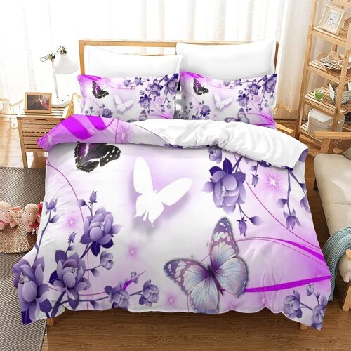 Parure De Lit Pour Avec D Butterfly Motif Impression Housse De Couette Doux Et Durable Avec Fermeture ¿¿Clair Parure De Lit Pour Adultes Et Enfantsdouble£¿Xcm£©