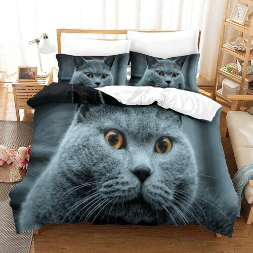 Housse De Couette Cat Imprim¿¿ Housse De Couette Doux Hypoallerg¿¿Nique Parure De Lit Microfibre Avec Fermeture ¿¿Clair Housse Couette Pour Adultes Et Enfantsking£¿Xcm£©