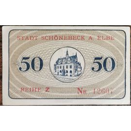 Billet Allemagne 50 Pfennig Schönebeck A.D. Elbe Gra S42,7