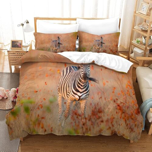 Housse De Couette Zebra Imprim¿¿ Housse De Couette Doux Hypoallerg¿¿Nique Parure De Lit Microfibre Avec Fermeture ¿¿Clair Housse Couette Pour Adultes Et Enfantsking£¿Xcm£©