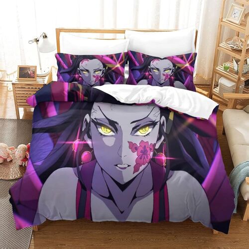 Parure De Lit Demon Slayer Housse De Couette X Cm Parure De Lit X Cm Avec ¿¿Clair Et Taies Doux R¿¿Sistant ¿¿ La Ride Et Durable Hypoallerg¿¿Nique Pour Adultes Et Enfants