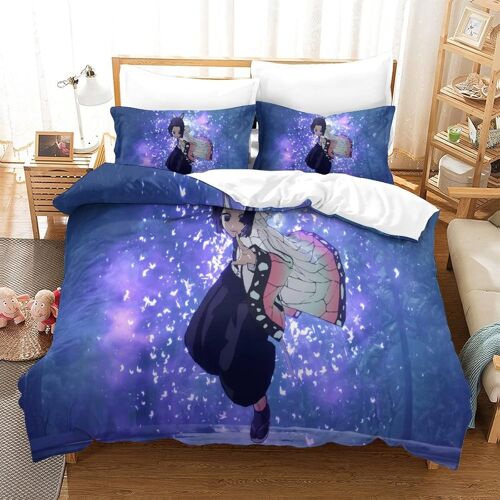 Parure De Lit Demon Slayer Housse De Couette X Cm Parure De Lit X Cm Avec ¿¿Clair Et Taies Doux R¿¿Sistant ¿¿ La Ride Et Durable Hypoallerg¿¿Nique Pour Adultes Et Enfants