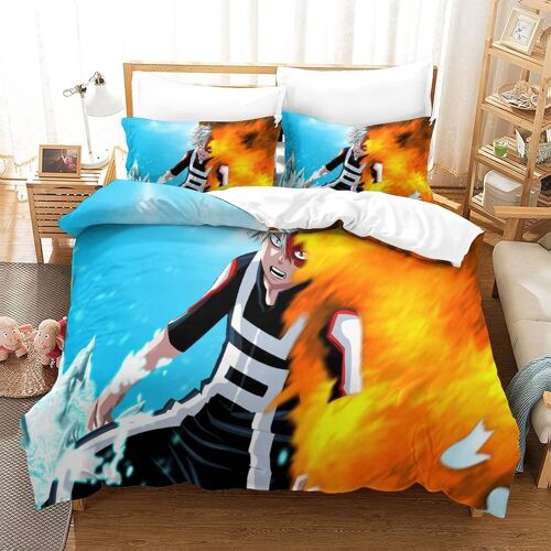 Parure De Lit My Hero Academia Motif Housse De Couette X Parure De Lit X Avec Fermeture ¿¿Clair Doux Hypoallerg¿¿Nique Microfibre Housses De Couettes Avec Taies Pour Adultes Et Enfan