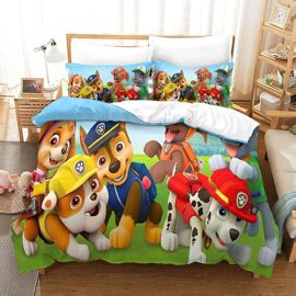 Parure De Lit X Pat Patrouille Motif Housse De Couette X Doux R¿¿Sistant ¿¿ La Ride Et Durable Hypoallerg¿¿Nique Avec ¿¿Clair Et Taies Pour Adultes Et Enfants