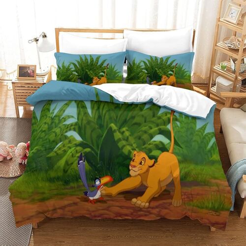 Housse De Couette X Adultes Ado D Roi Lion Imprim¿¿ Parure De Lit X Avec Taies D'oreiller Doux Microfibre Hypoallerg¿¿Nique Avec Fermeture ¿¿Clair