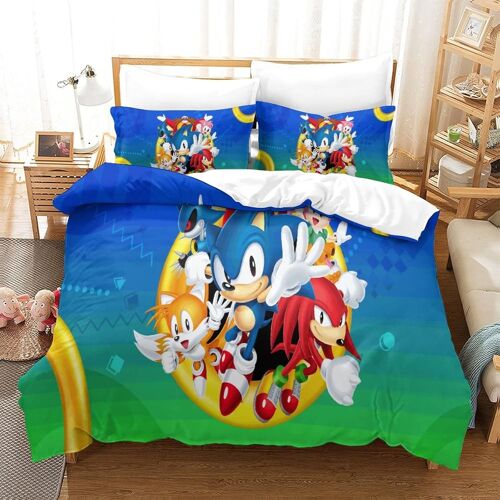 Sonic Contre Mario Motif Housse De Couette X Cm Parure De Lit X Cm Doux R¿¿Sistant ¿¿ La Ride Et Durable Hypoallerg¿¿Nique Avec ¿¿Clair Et Taies Pour Adultes Et Enfants