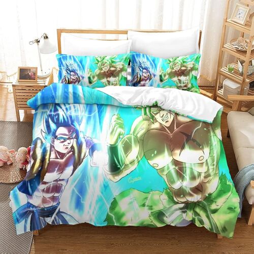 Housse De Couette Motif Imprim¿¿ Dragon Ball D,Housse Couette Douce Avec Fermeture ¿¿Clair, Microfibre Hypoallerg¿¿Nique Adultes Et Enfants Parure De Litdouble£¿Xcm£©