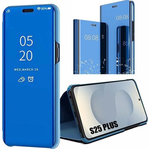 Coque Pour Samsung Galaxy S25 Plus (S25+) Clear View Protection Antichoc - Bleu - E.F.Connection