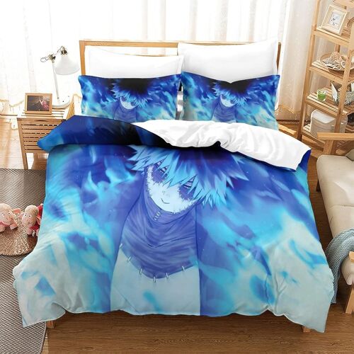 My Hero Academia Housse De Couette Place Parure De Lit Personne D Motif Doux Et Durable Microfibre Pi¿¿Ces Avec Taies D'oreiller Et Fermeture ¿¿Clair Pour Enfants Et Adultes