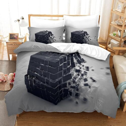 Housse De Couette De D Cube Motif Housse De Couette Doux R¿¿Sistant ¿¿ La Ride Et Durable Hypoallerg¿¿Nique Avec Fermeture ¿¿Clair Parure De Lit Pour Adultes Et Enfantsdouble£¿Xcm£©