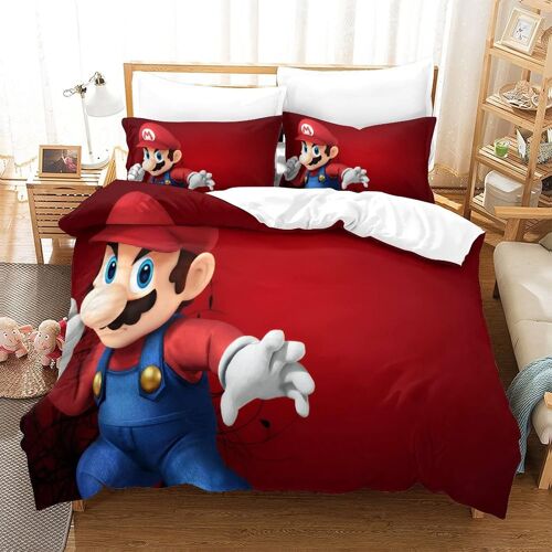 D Sonic Contre Mario Motif Parure De Lit X Cm Housse De Couette X Cm Avec Fermeture ¿¿Clair Doux Hypoallerg¿¿Nique Microfibre Housses De Couettes Avec Taies Pour Adultes Et Enfants