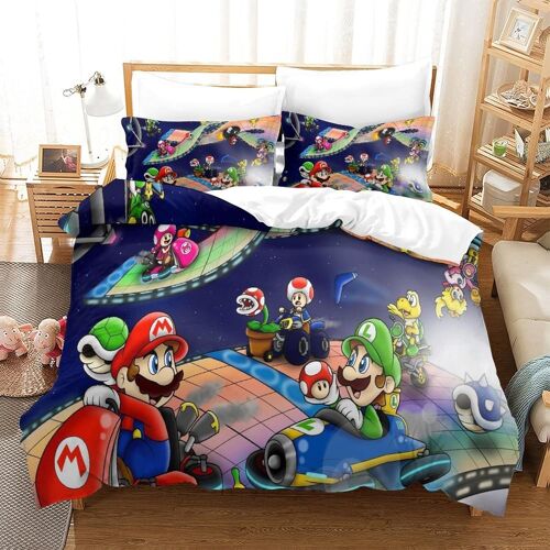 Sonic Contre Mario Housses De Couettes Parure De Lit X Cm Adultes Et Enfants Doux Hypoallerg¿¿Nique Microfibre Parure Housse Couette X Cm Avec ¿¿Clair Et Taies D¡®Oreiller