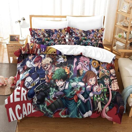 Parure De Lit My Hero Academia Housse De Couette X Parure De Lit X Avec ¿¿Clair Et Taies Doux R¿¿Sistant ¿¿ La Ride Et Durable Hypoallerg¿¿Nique Pour Adultes Et Enfants