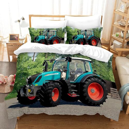 Parure De Lit Pour Enfant Motif Pelleteuse X Cm - Housse De Couette Avec Taies D'oreiller (, X Cm + X Cm)