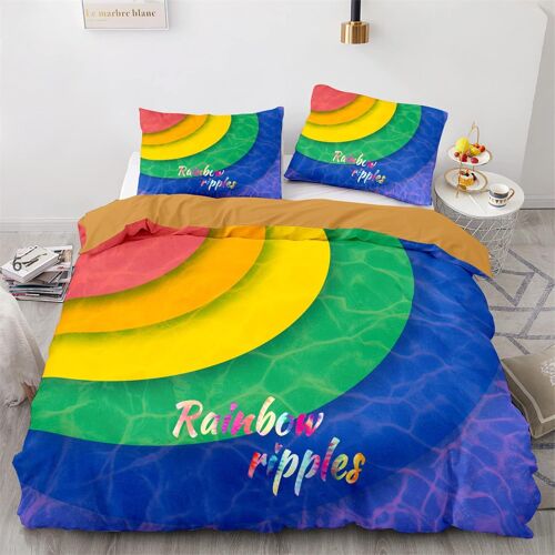 X Cm Housse De Couette Polyester Coton Housse De Couette Personne Avec Deux Taies D'oreiller X Cm Ondulation Parure De Lit Moelleux