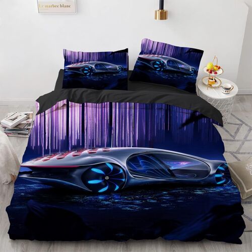 Supercar Housse De Couette X Cm Polyester-Coton Parure De Lit Impression D Parure De Lit X Avec Taies D'oreiller X Cm